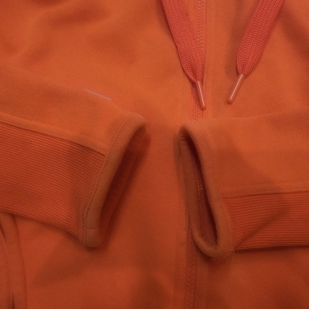 Adidas by Stella McCartney Orange Fleece Hoodie Women’s Medium Zip-Up Active Jac - Picture 9 of 14